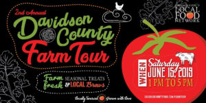 Cover photo for Davidson County Farm Tour: June 15, 2019 – 1 to 5 P.M.