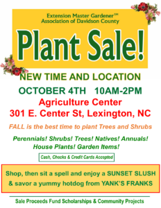 Flyer for the Master Gardener Plant Sale